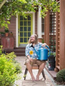French Blue Watering Can -Outdoor Garden Care 06341 1376 tif