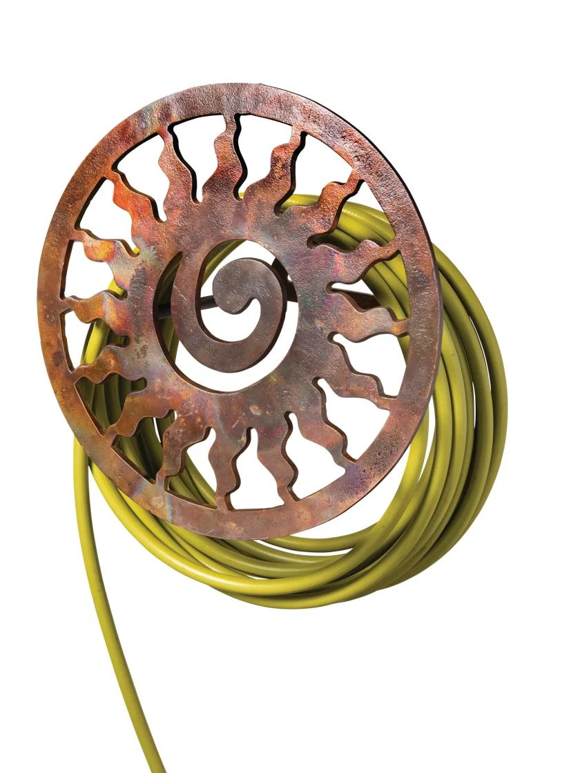 Rustic Sun Wall-Mount Garden Hose Hanger 2 Rustic Sun Wall-Mount Garden Hose Hanger - Image 2