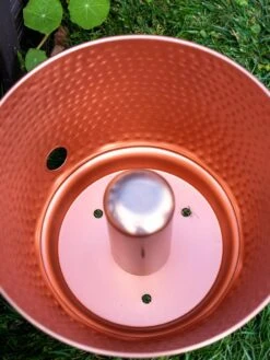 Hammered Copper Hose Pot With Lid 16 Hammered Copper Hose Pot With Lid -Outdoor Garden Care 8613311 0022